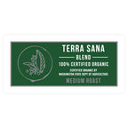 green terra sana medium roast label